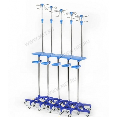 Инфузионная стойка-штатив с ручкой и столиком для аппаратуры 18370 МЕТ FO-150 в Краснодаре