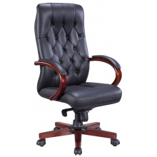 Стул руководителя Everprof Monaco Wood Экокожа 