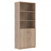Шкаф высокий Simple SR-5W.5, 3 открытые полки, 2 двери, 770*375*1815