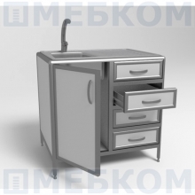Стол лабораторный с мойкой АСК СЛМ.02.01
