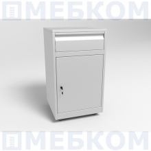 Тумба металлическая передвижная  ящик, дверь 