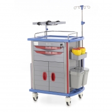 Тележка медицинская ЕТ750-02 ТМ-002АН-00 (серый)
